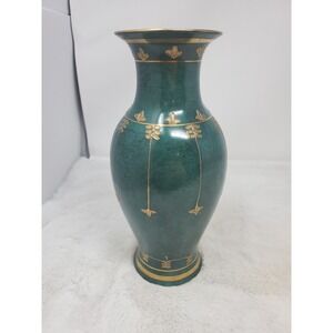 Porcelain Chinese Green 24 kt Gold Vase Decoration Retro 19th Century ACH URN
